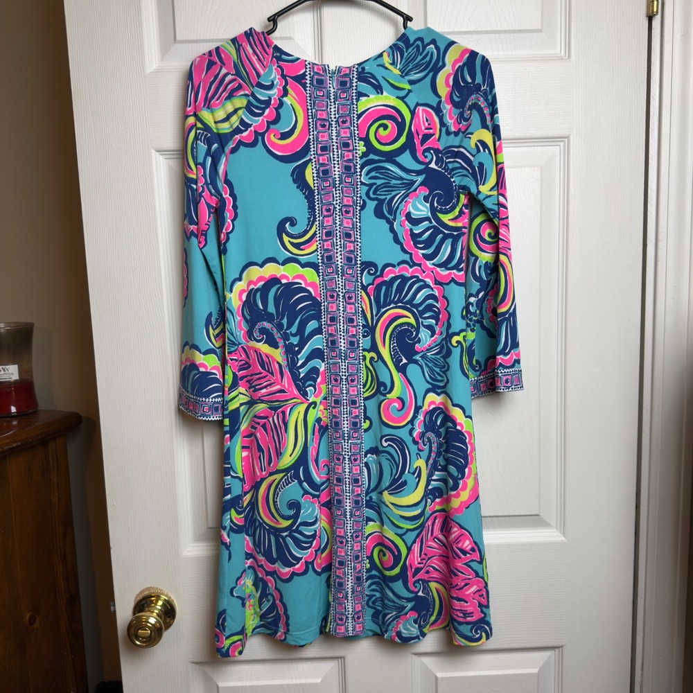 Lilly Pulitzer Bellavista Swing Dress XS Private Island Print, EUC - Picture 4 of 9